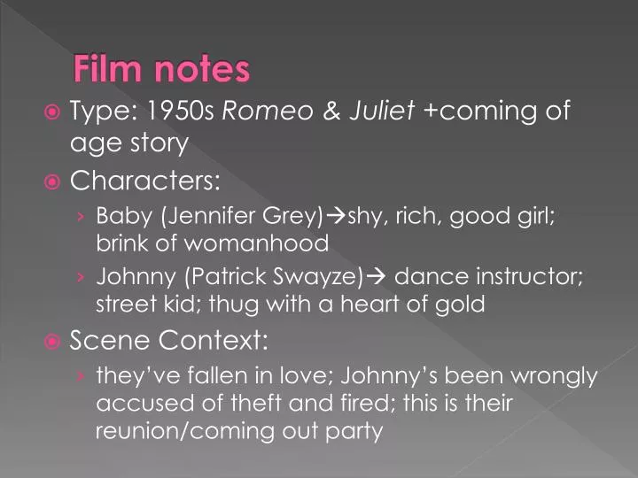 film notes