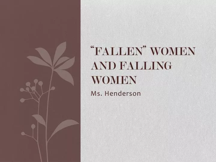 fallen women and falling women