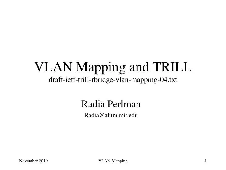 vlan mapping and trill draft ietf trill rbridge vlan mapping 04 txt