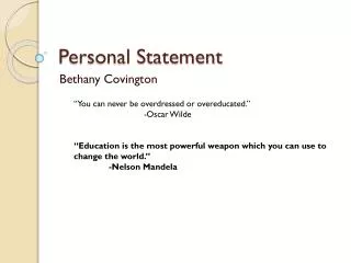 personal statement
