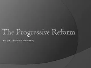 The Progressive Reform