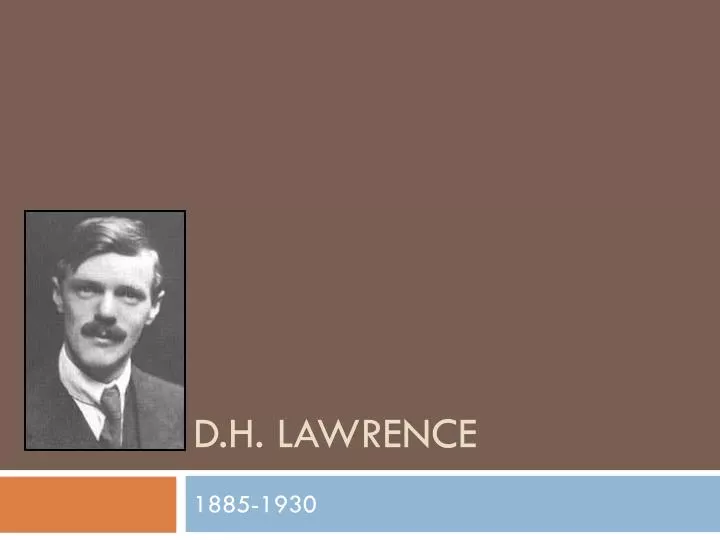 d h lawrence