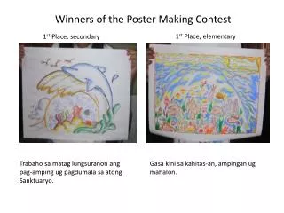 winners of the poster making contest