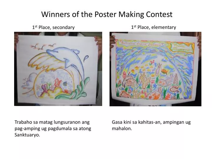 winners of the poster making contest