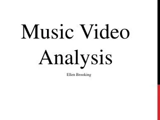 Music Video Analysis