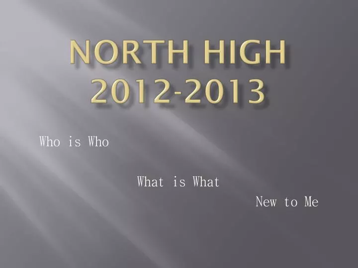 north high 2012 2013