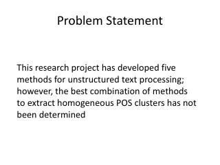 Problem Statement