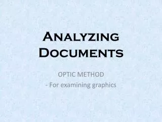 Analyzing Documents