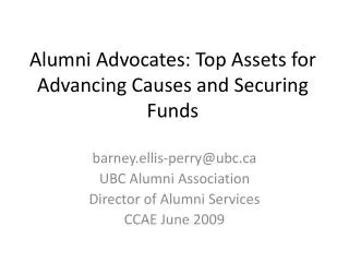 Alumni Advocates: Top Assets for Advancing Causes and Securing Funds