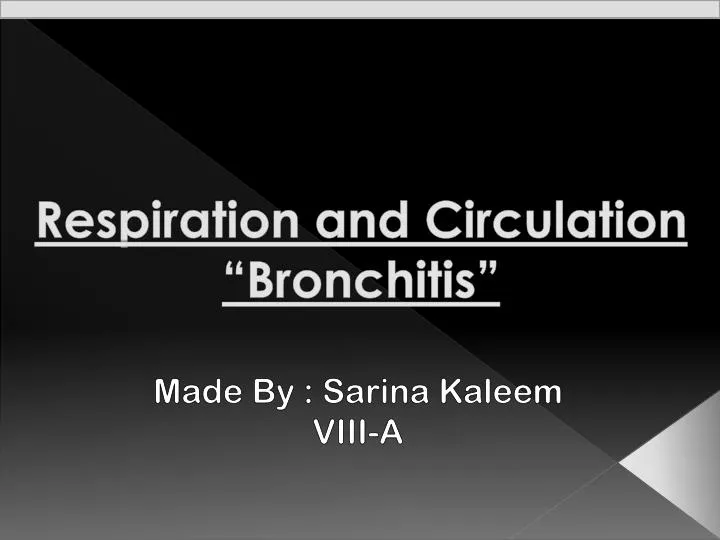 respiration and circulation bronchitis