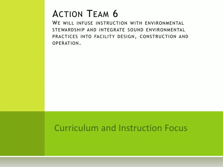 curriculum and instruction focus