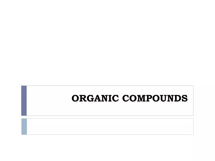 organic compounds