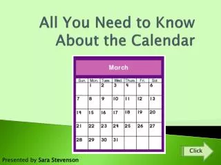 All You Need to Know About the Calendar