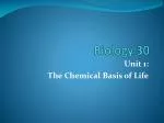 Biology 30