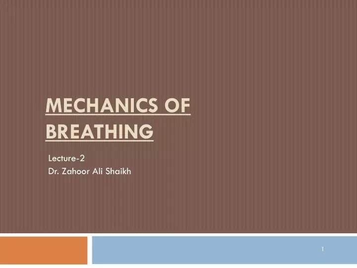 mechanics of breathing