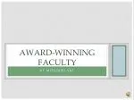 Award-Winning Faculty - slide 1