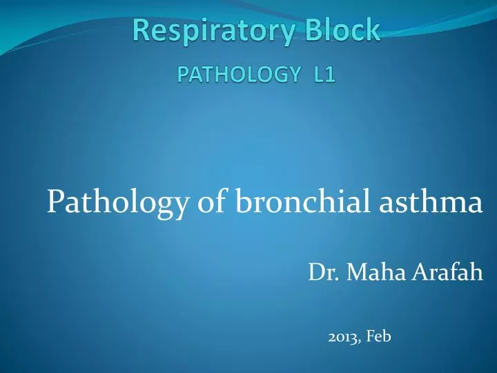 respiratory block pathology l1
