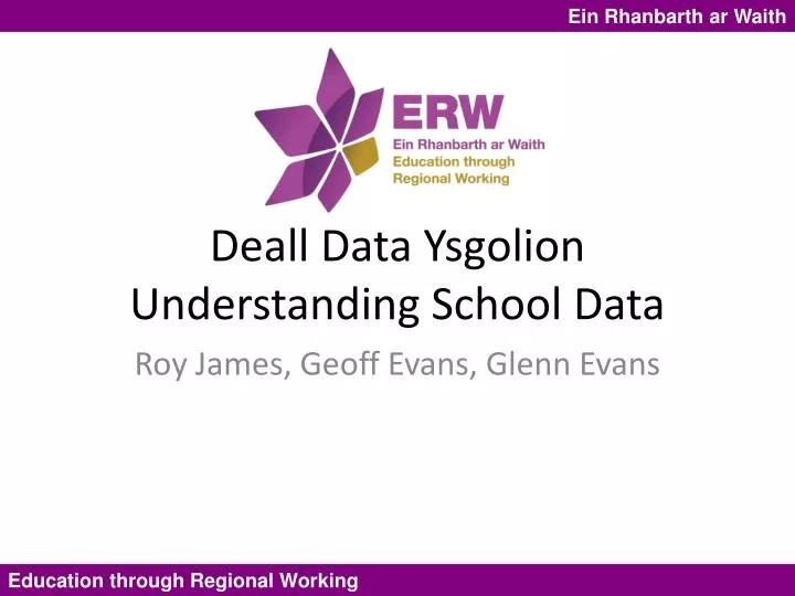 deall data ysgolion understanding school data