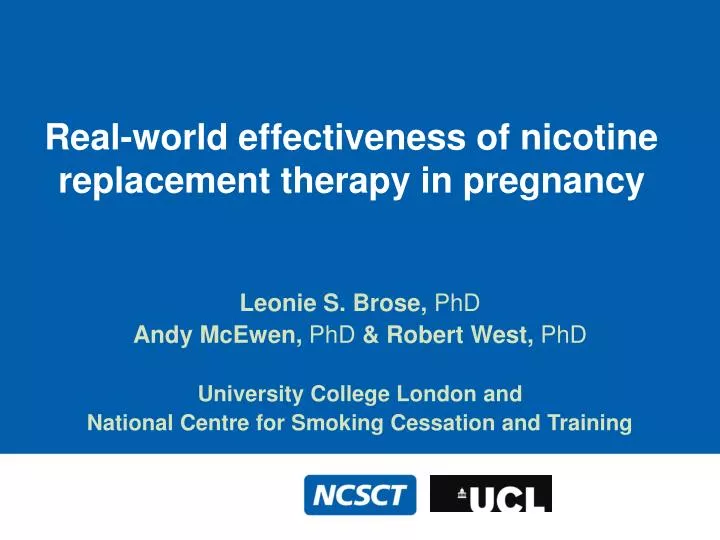 real world effectiveness of nicotine replacement therapy in pregnancy