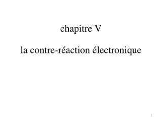 c hapitre v