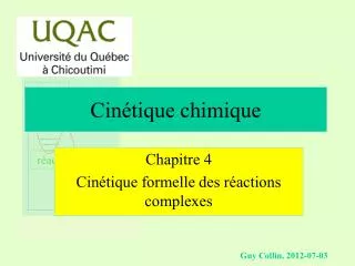 cin tique chimique