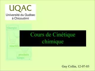 cours de cin tique chimique