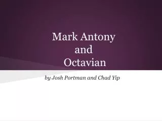 mark antony and octavian