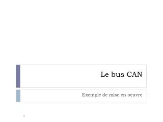 Le bus CAN