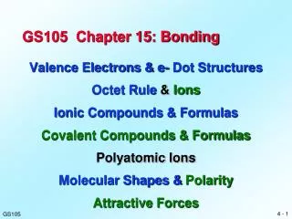 GS105 Chapter 15: Bonding