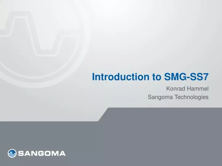 introduction to smg ss7