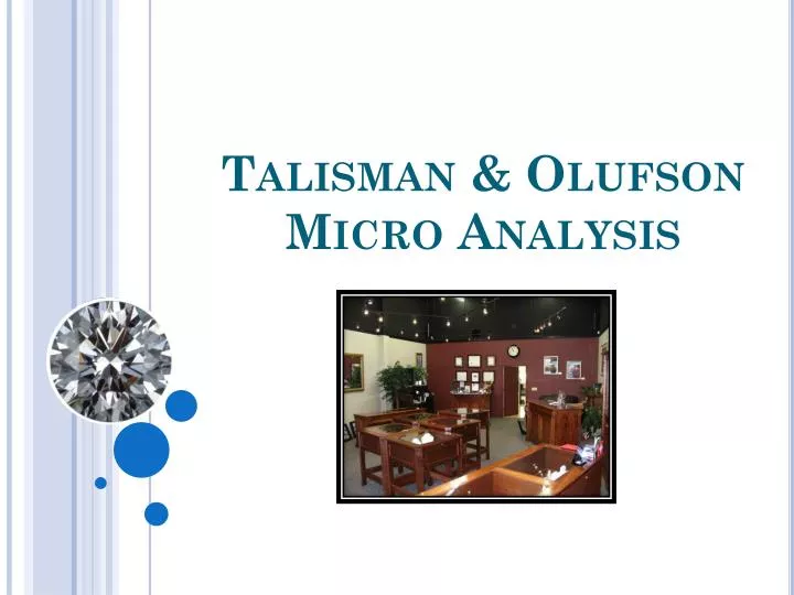 talisman olufson micro analysis