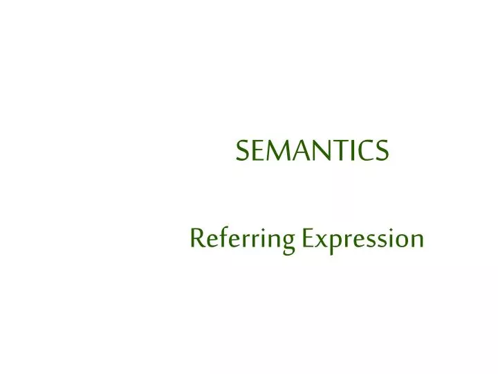 semantics
