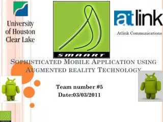 Smaart Sophisticated Mobile Application using Augmented reality Technology