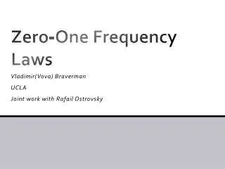 Zero-One Frequency Laws