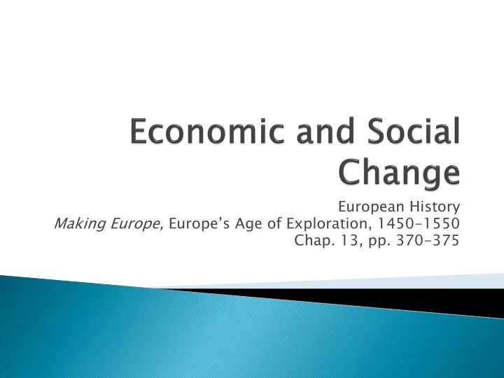 economic and social change