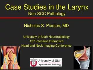 Case Studies in the Larynx Non-SCC Pathology