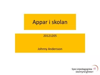 appar i skolan