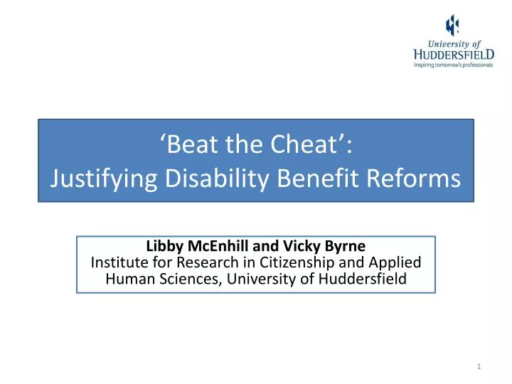 beat the cheat justifying disability benefit reforms