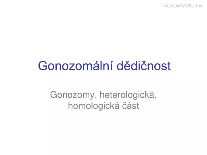 gonozom ln d di nost