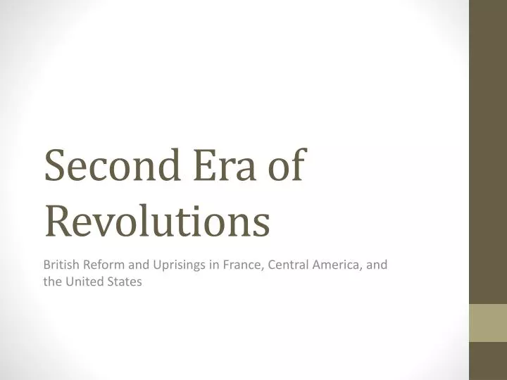 second era of revolutions