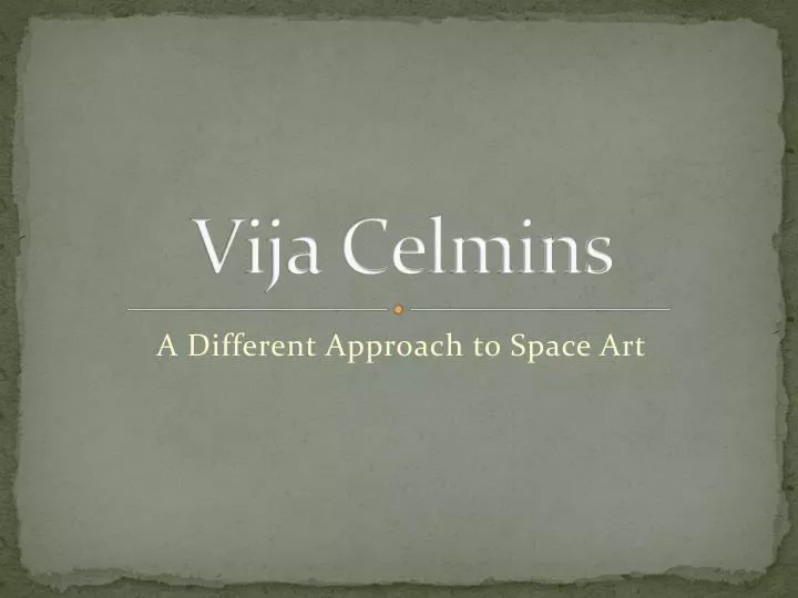 vija celmins