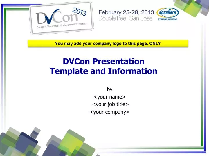 dvcon presentation template and information