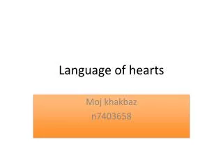 Language of hearts