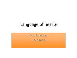 language of hearts