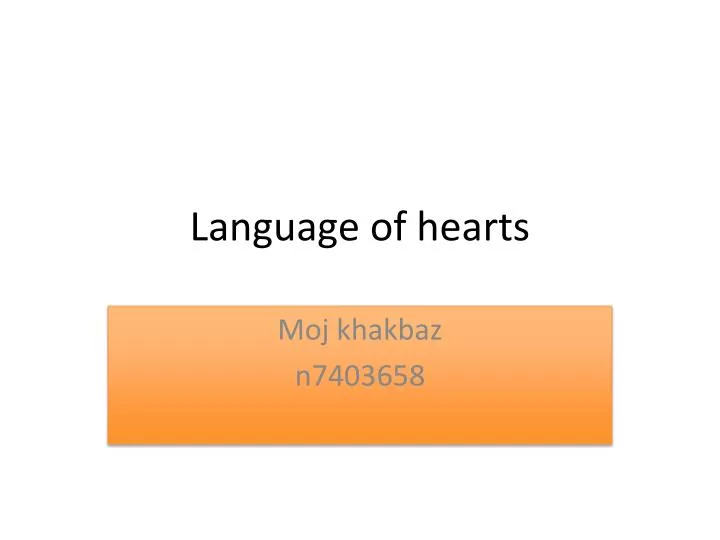 language of hearts