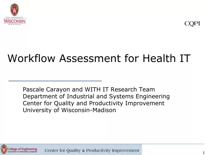 workflow assessment for health it
