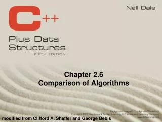 Chapter 2.6 Comparison of Algorithms