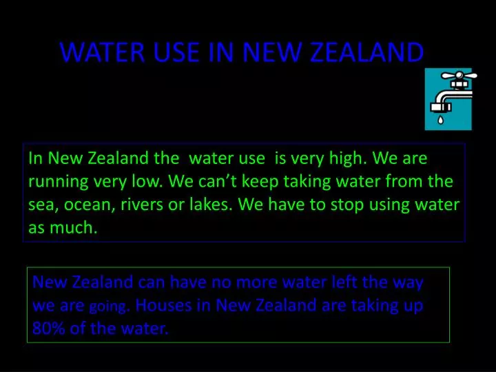 water use in new zealand
