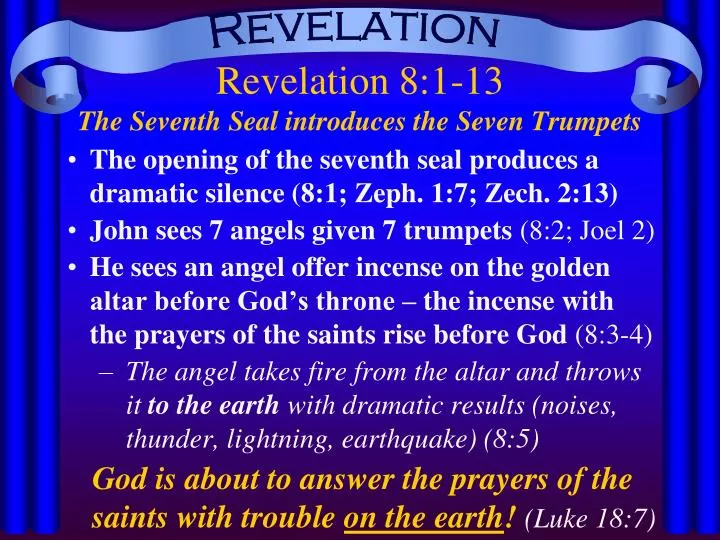 revelation 8 1 13 the seventh seal introduces the seven trumpets