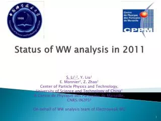 Status of WW analysis in 2011